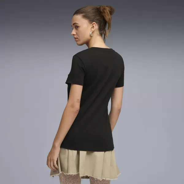  Ženska majica kratkih rukava PUMA ESS LOGO LAB TEE 691824_01 PUMA CRNA 