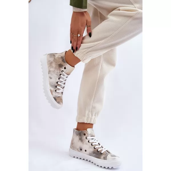  Ženske tenisice BIG STAR LL274047 WHITE/OLIVE Big Star Shoes 