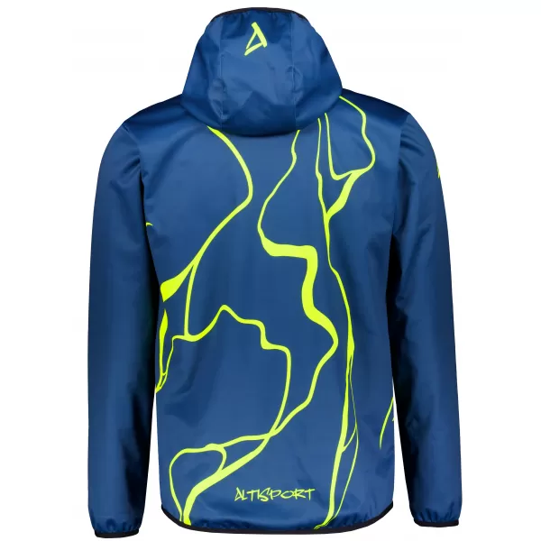  Muška vrhunska softshell jakna ALTISPORT VOJ/ALM073JACK01 TAMNOPLAVA/NEON ŽUTA 