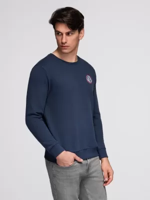 Muški sweatshirt OMBRE B1713 TAMNOPLAVA