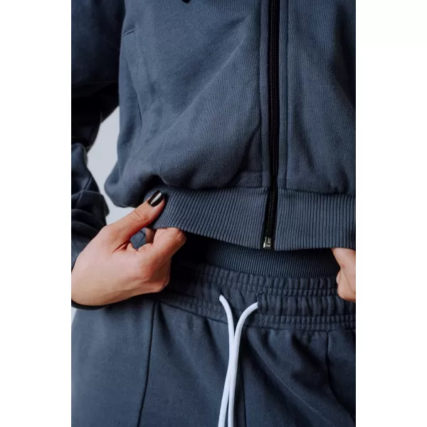 Hoodie na patentni zatvarač POWER 895 SIVA Nebbia 