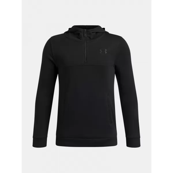 Trenirka za dječake UNDER ARMOUR RIVAL LW 1/4 ZIP HOODIE 6009316-001 CRNA 
