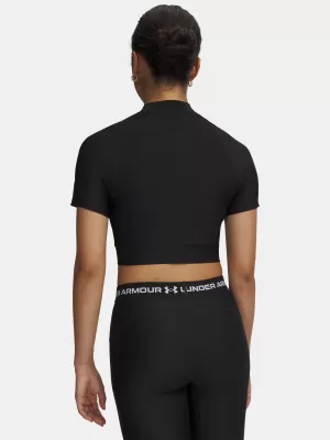 Ženska majica kratkih rukava HEATGEAR CROP MOCK SS 6010006-008 BLACK Under Armour