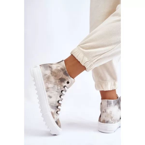  Ženske tenisice BIG STAR LL274047 WHITE/OLIVE Big Star Shoes 
