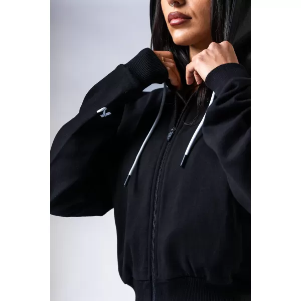  Hoodie na patentni zatvarač POWER 895 BLACK Nebbia 