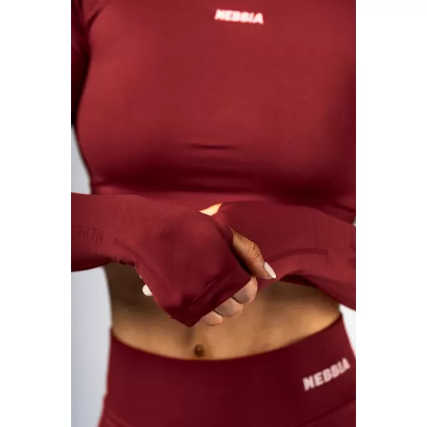  Bešavni crop top s dugim rukavima POWER 892 RED Nebbia 