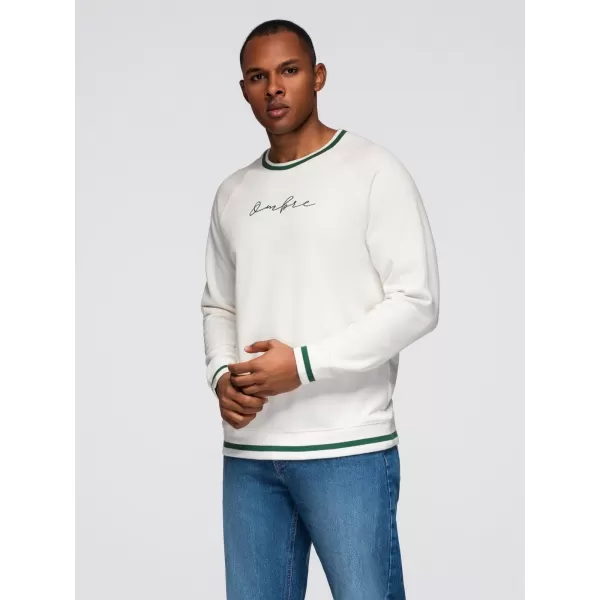  Muški sweatshirt OMBRE OM-SSNZ-0244 BIJELA 