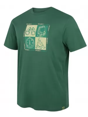 Muška majica kratkih rukava HUSKY TEE SQUARE M ZELENA