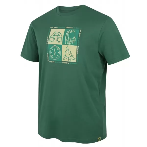  Muška majica kratkih rukava HUSKY TEE SQUARE M ZELENA 