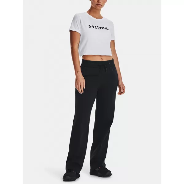  Ženske sportske hlače UNDER ARMOUR RIVAL FLC STRAIGHT PANT 1381847-001 CRNA 