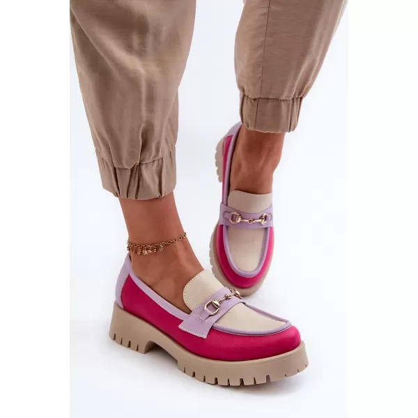  Ženske mokasine ZAZOO 3475 BEŽ/FUSCHIA/LILA 