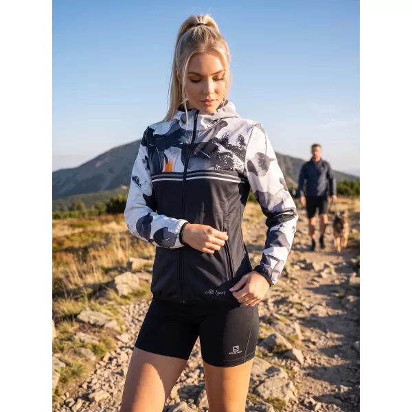  Ženska vrhunska softshell jakna ALTISPORT VOJ/ALW117JACK01 CRNA/NARANČASTA 