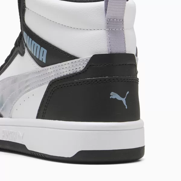 Ženske cipele PUMA REBOUNDV6MIDSPACEBELLEJR 402768-02 PUMA CRNA/LILA CRUSH/BIJELA 