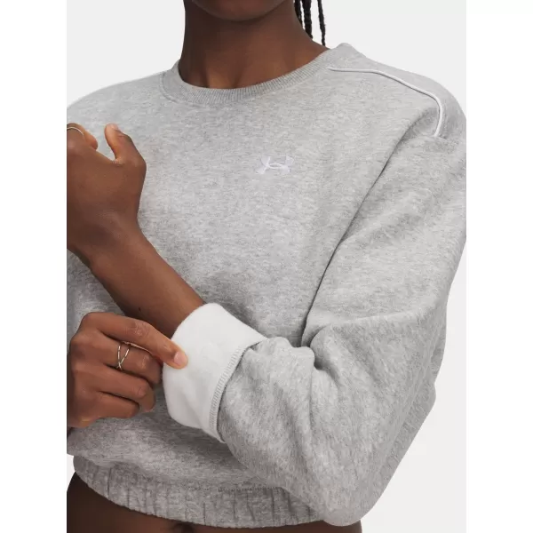  Ženski sweatshirt UNDER ARMOUR UA RIVAL FLEECE PIPED CREW 6007035-011 SIVA 