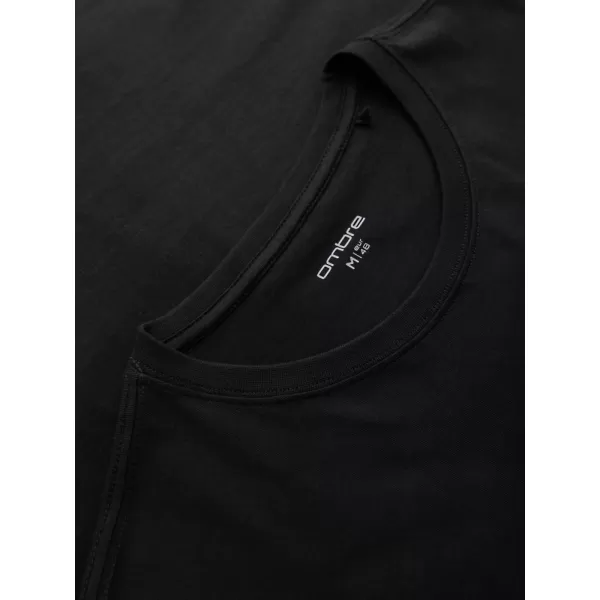  Muška majica kratkih rukava OMBRE OM-TSPT-0261 CRNA 