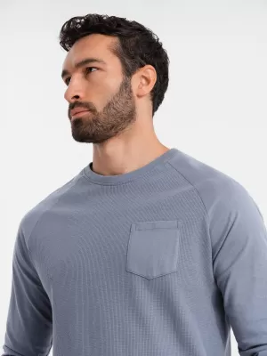 Muška majica kratkih rukava OMBRE OM-LSCL-0109 PLAVI TRAPER