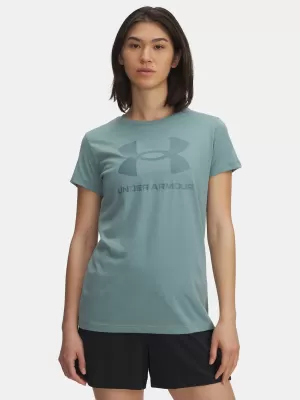 Ženska majica kratkih rukava UNDER ARMOUR UA LOGO SS 1356305-323 ZELENA