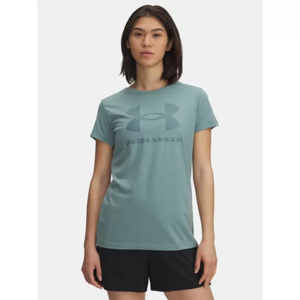  Ženska majica kratkih rukava UNDER ARMOUR UA LOGO SS 1356305-323 ZELENA 