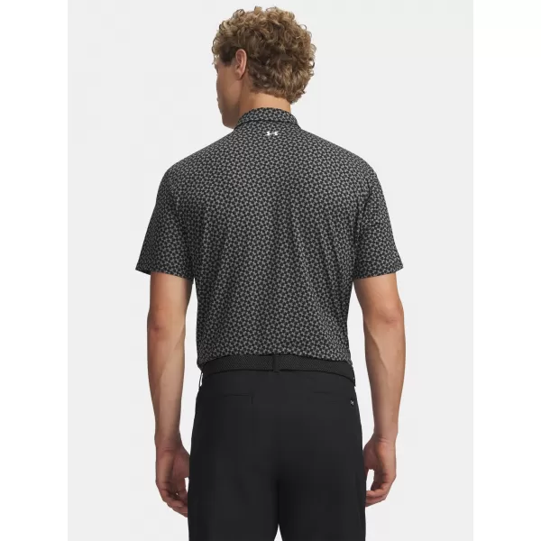  Muška majica kratkih rukava UNDER ARMOUR T2G PRINTED POLO 6012304-001 CRNA 