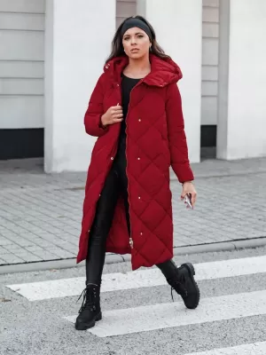 Ženski kaput DSTREET TY5479 TAMNOCRVENA