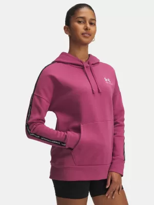 Ženski sweatshirt UNDER ARMOUR ICON FLEECE TAPED HDY 6003708-659 CRVENA