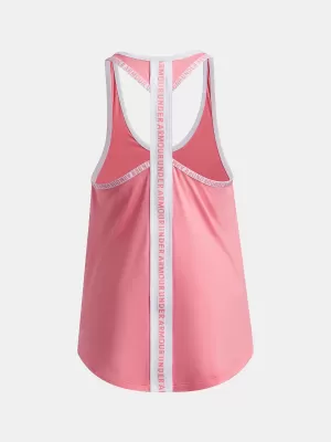 Majica bez rukava za djevojku UNDER ARMOUR TECH KNOCKOUT TANK 1363374-600 RUŽIČASTA