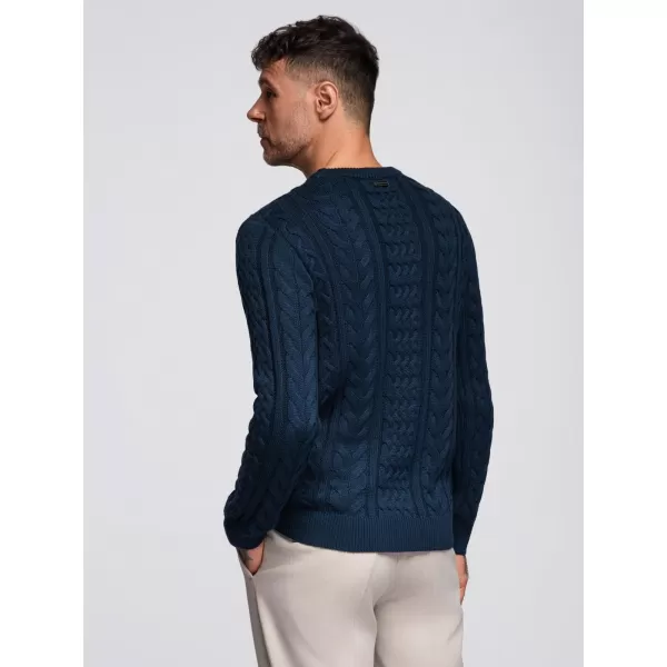  Muški pulover OMBRE OM-SWSW-0173 TAMNOPLAVA 