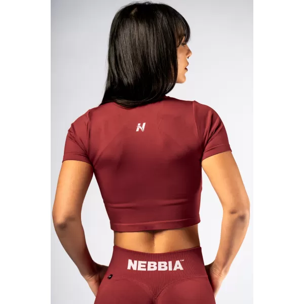  Bešavni crop top s kratkim rukavima POWER 891 RED Nebbia 