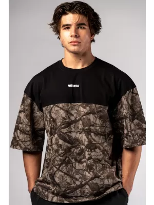 Oversized majica POWER 898 SVIJETLO SMEĐA CAMO Nebbia