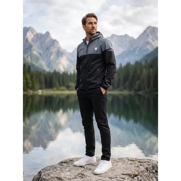 Muška vrhunska softshell jakna ALTISPORT VOJ/ALM051JACK01 SIVKASTO CRNA 