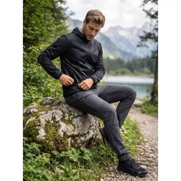  Muška vrhunska softshell jakna ALTISPORT VOJ/ALM129JACK01 CRNO SIVA 
