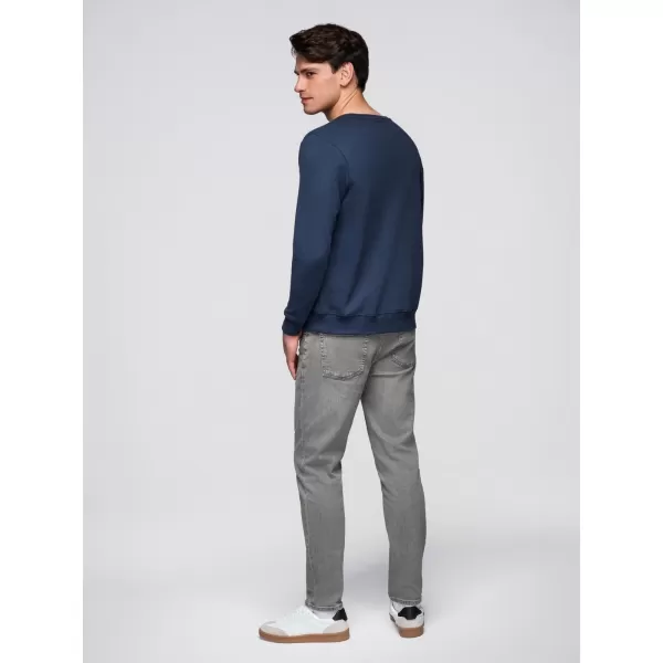  Muški sweatshirt OMBRE B1713 TAMNOPLAVA 