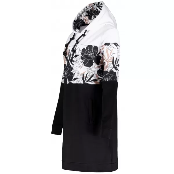  Ženski sweatshirt ALTISPORT HETHER CRNO/BIJELO 