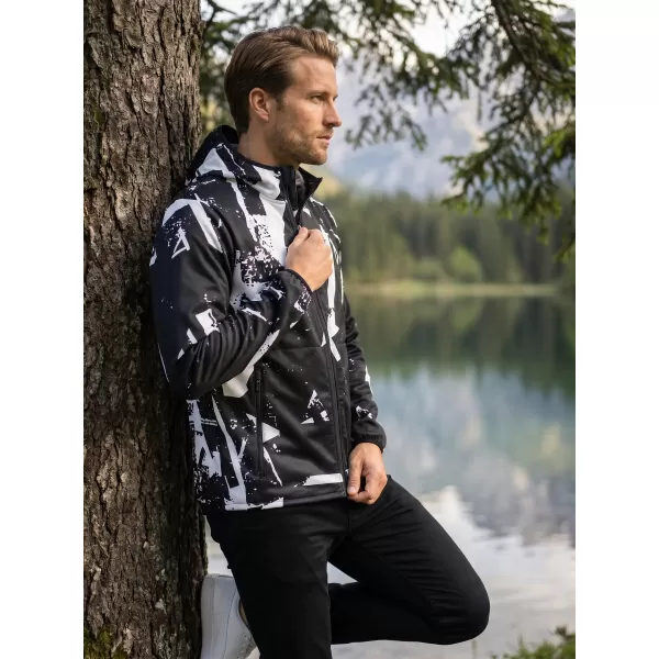 Muška vrhunska softshell jakna ALTISPORT VOJ/ALM079JACK01 CRNO-BIJELO 