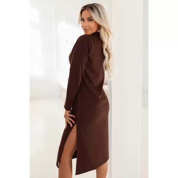  Haljina NUMOCO 649-1 ČOKOLADA 