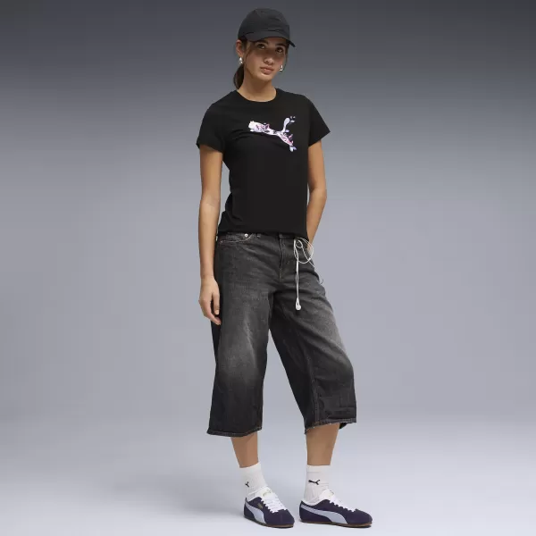  Ženska majica kratkih rukava PUMA GRAPHICS TEE 3 691912_01 PUMA CRNA 