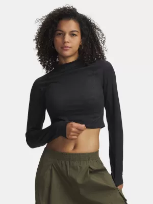 Ženska majica kratkih rukava UNDER ARMOUR MERIDIAN SUEDE EFFECT LS 6007020-001 CRNA