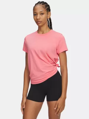 Ženska majica kratkih rukava UNDER ARMOUR UA RIVAL CORE SS 1383648-601 RUŽIČASTA