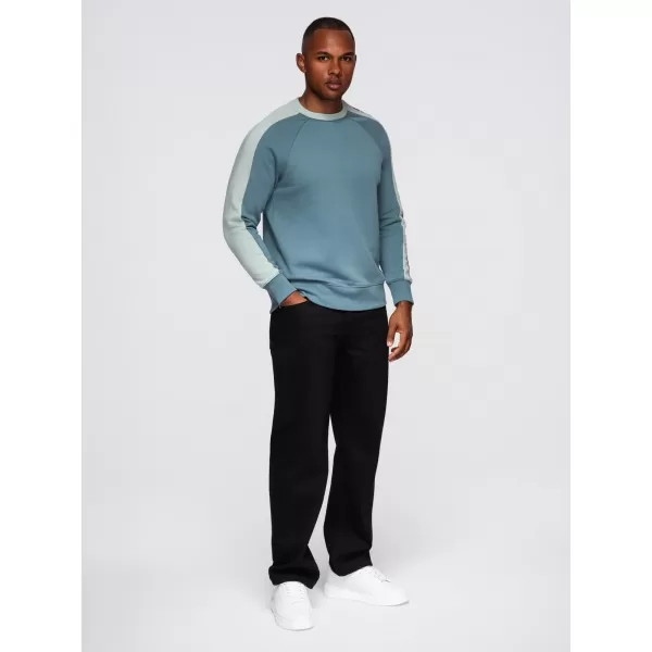  Muški sweatshirt OMBRE OM-SSNZ-0200 IZBIJELJENI TIRKIZ 