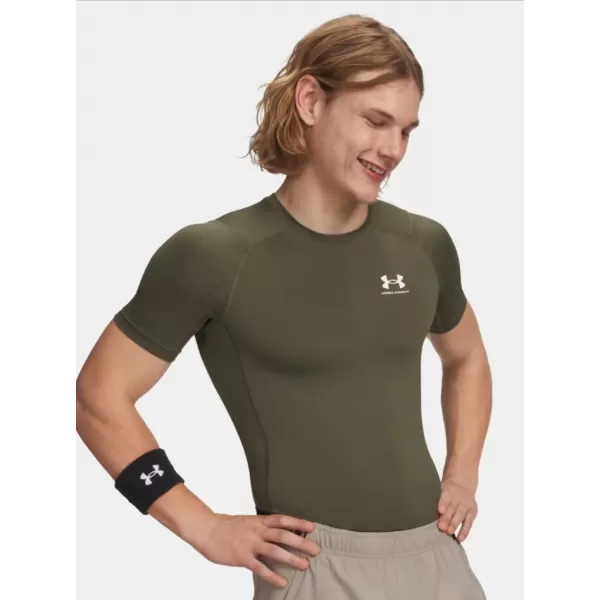  Muška majica kratkih rukava UNDER ARMOUR HG ARMOUR COMP SS 1361518-390 ZELENA 