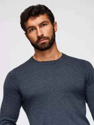 Muški pulover OMBRE OM-SWBS-0106 TAMNOPLAVI MELANGE