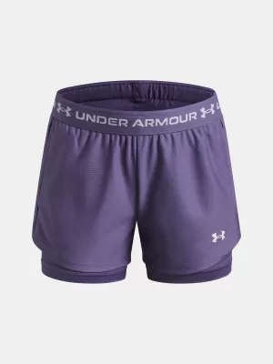 Kratke hlače za djevojčice UNDER ARMOUR UA TECH PLAY UP 2N1 SHORT 6004985-520 LJUBIČASTA