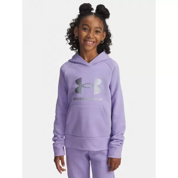  Majica za djevojčice UNDER ARMOUR UA RIVAL FLC SHIMMER HDY 6004118-538 LJUBIČASTA 