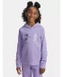 Majica za djevojčice UNDER ARMOUR UA RIVAL FLC SHIMMER HDY 6004118-538 LJUBIČASTA