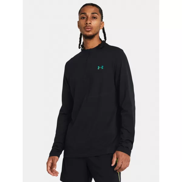  Muška majica kratkih rukava UNDER ARMOUR VANISH ELITE SEAMLESS 1/4 ZP 1382798-001 CRNA 