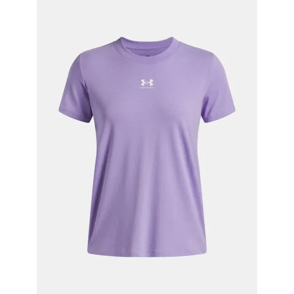  Ženska majica kratkih rukava UNDER ARMOUR UA RIVAL CORE SS 1383648-538 LJUBIČASTA 