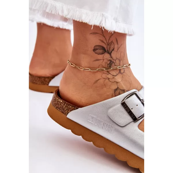  Ženske papuče BIG STAR LL274476 SILVER Big Star Shoes 
