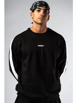 Hoodie opuštenog kroja POWER 903 BLACK Nebbia