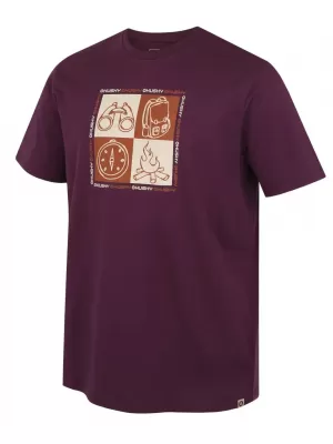 Muška majica kratkih rukava HUSKY TEE SQUARE M LJUBIČASTA