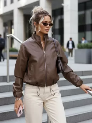 Ženska jakna DSTREET TY5596 SMEĐA
